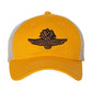 Leather Winged Wheel Trucker Cap