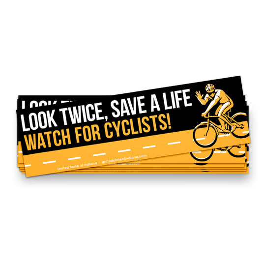 Look Twice Save a Life Bumper Sticker