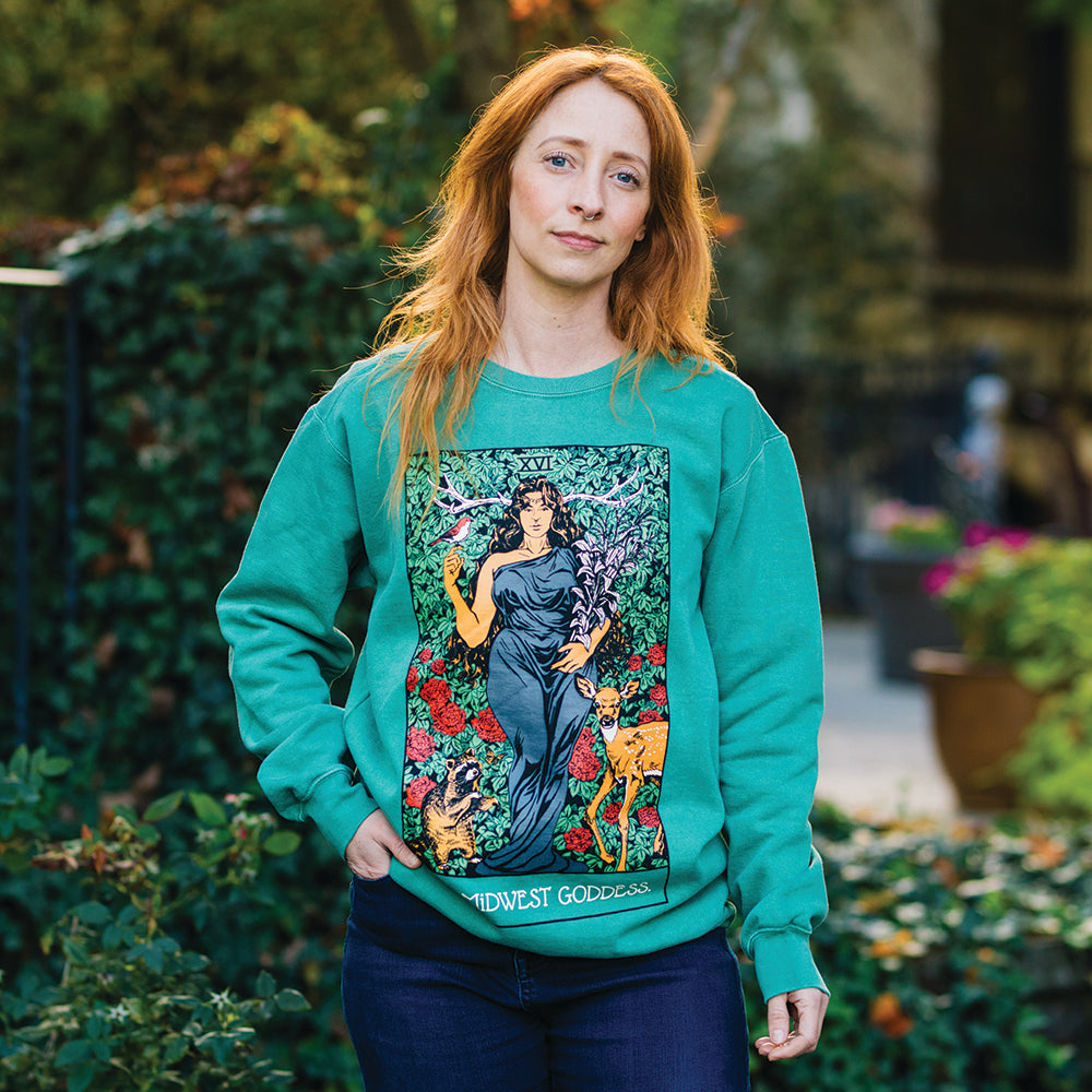 Midwest Goddess Crewneck Sweatshirt – United State of Indiana
