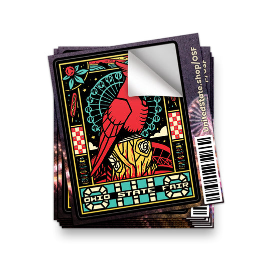 Cardinal Statue Sticker