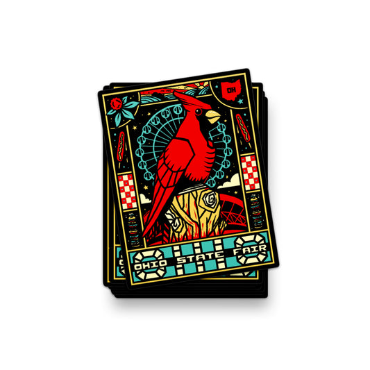 Cardinal Statue Sticker