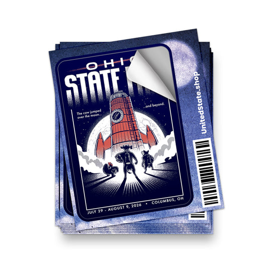Over the Moon Sticker