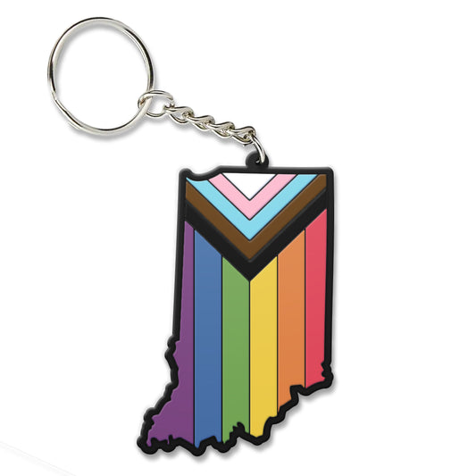 Progress Pride PVC Keychain