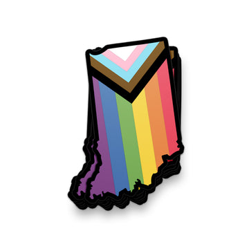 Progress Pride Indiana Sticker