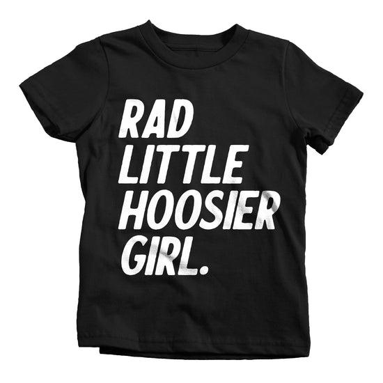 Rad Little Hoosier Girl Toddler Tee - United State of Indiana