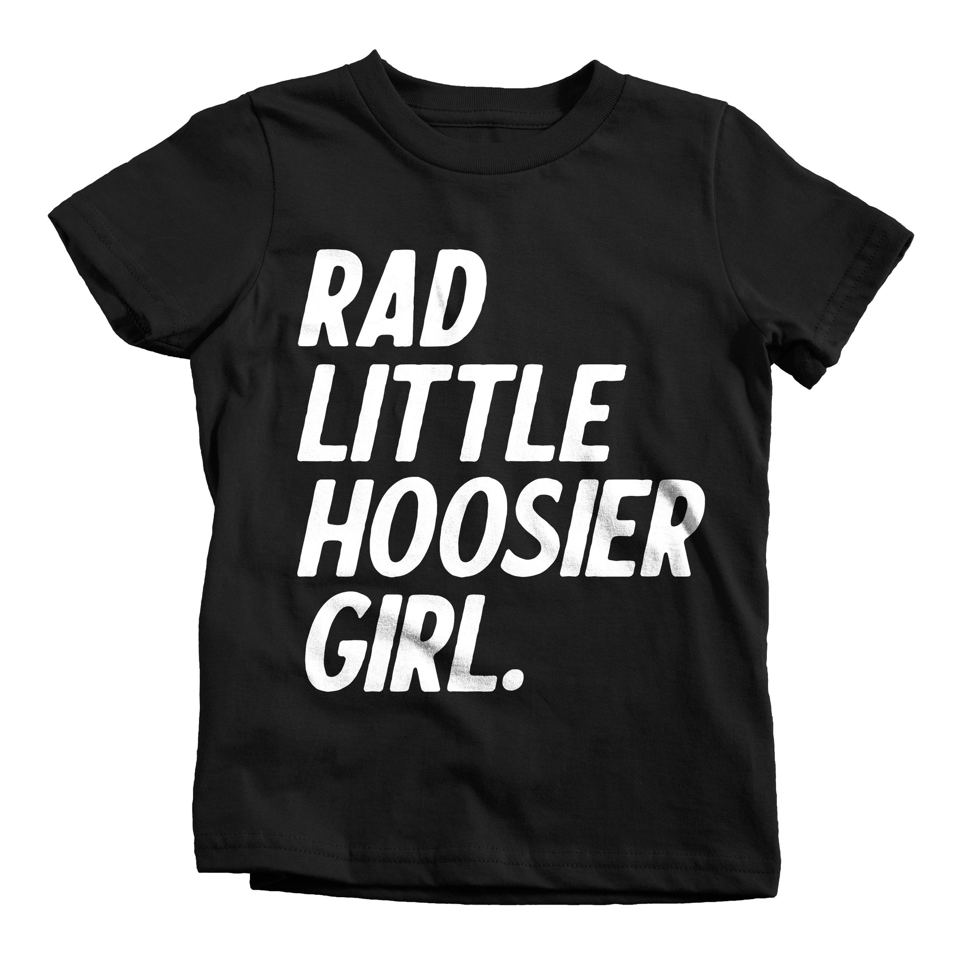 Rad Little Hoosier Girl Toddler Tee - United State of Indiana