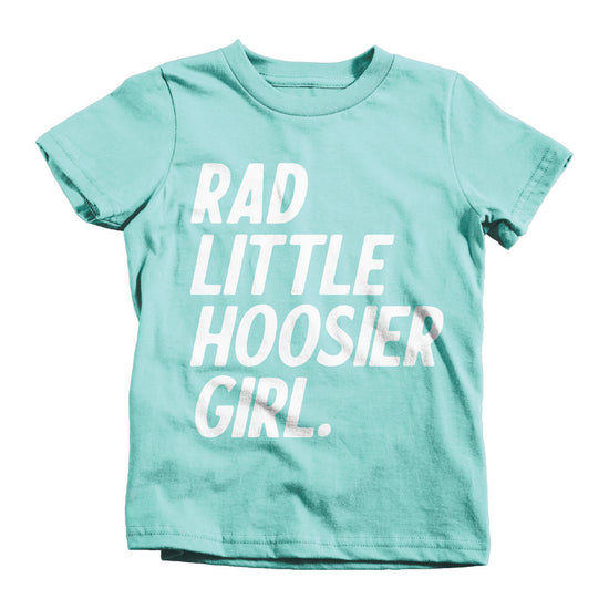Rad Little Hoosier Girl Toddler Tee - United State of Indiana
