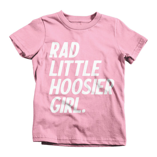 Rad Little Hoosier Girl Toddler Tee - United State of Indiana