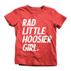 Rad Little Hoosier Girl Toddler Tee - United State of Indiana