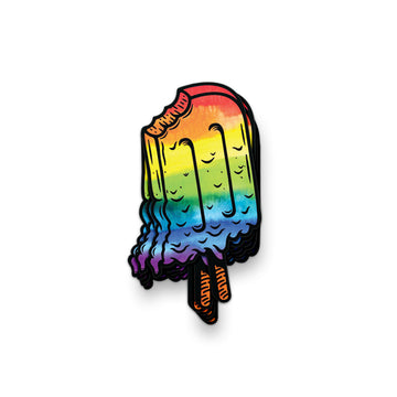 Rainbow Hoosiersicle Sticker