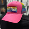 Rainbow Indiana Pride Trucker Cap