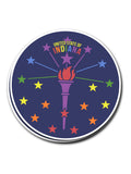 Rainbow Torch and Stars Sticker