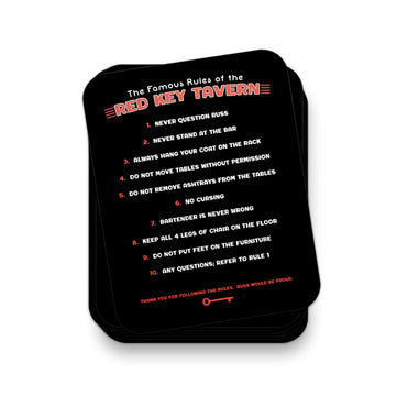 Red Key Rules Sticker