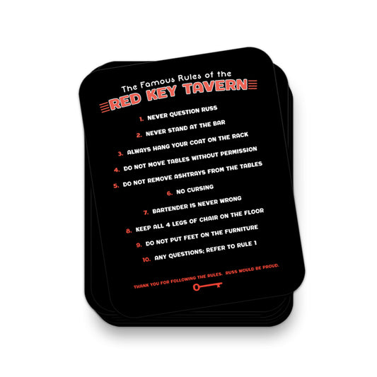 Red Key Rules Sticker