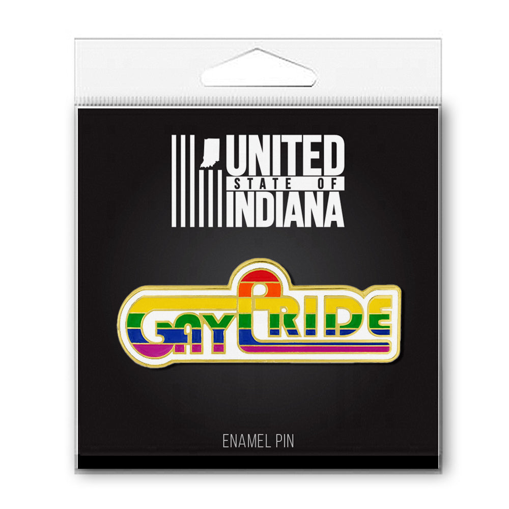 Retro Gay Pride Pin