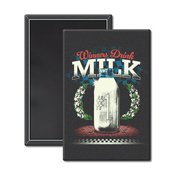 Retro Winners Drink Milk Magnet