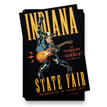 Rock 'n' Roll Cow Postcard