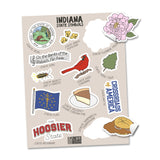 Indiana State Symbols Sticker Sheet