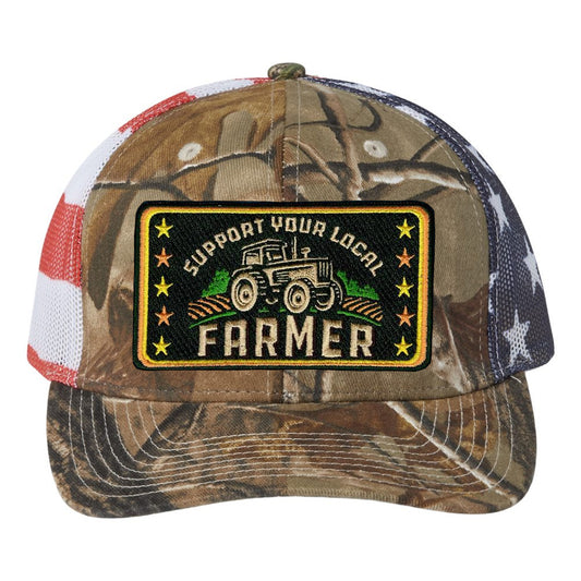 Support Your Local Farmer Printed Mesh Trucker Cap