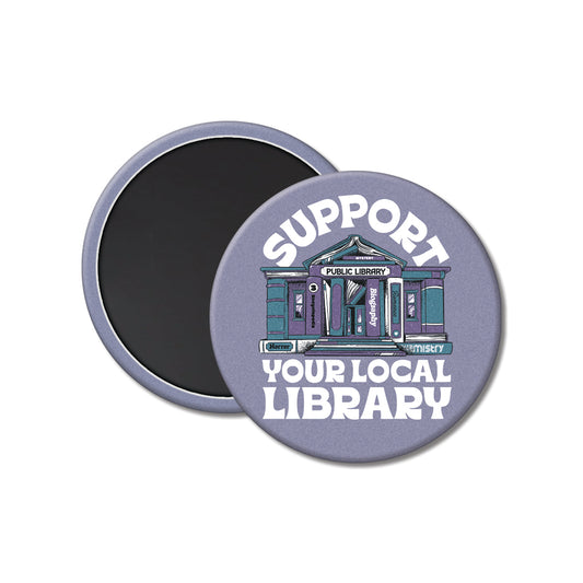 Support Your Local Library Magnet - United State of Indiana