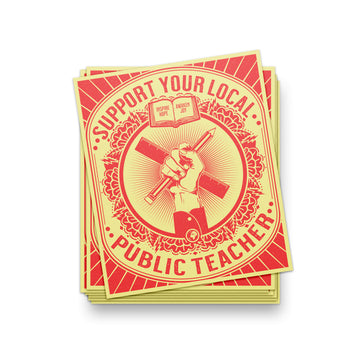 Support Your Local Teacher Sticker