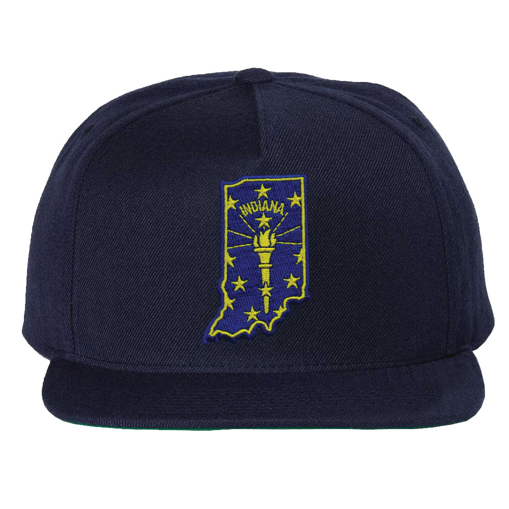 Torch State Snapback Cap - United State of Indiana