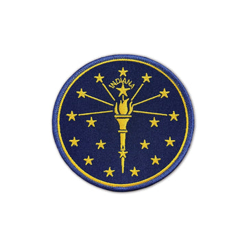 Torch and Stars Iron-On Patch