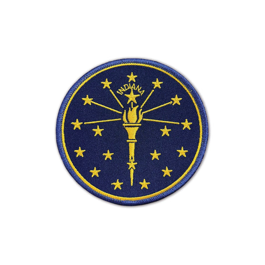 Torch and Stars Iron-On Patch