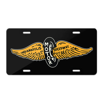 Vintage IMS Winged Wheel License Plate