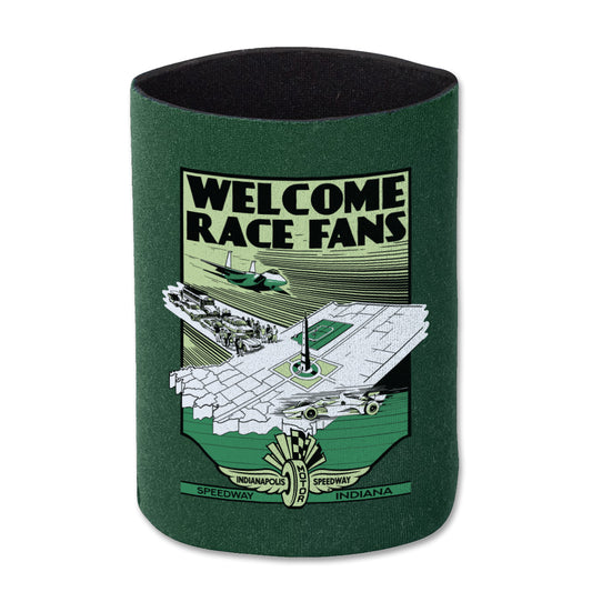 Vintage Welcome Race Fans Coozie
