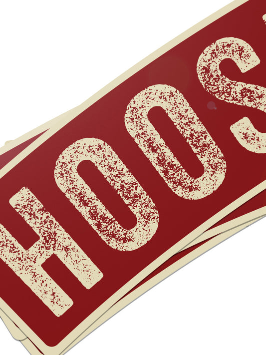 Vintage Crimson Hoosier Sticker