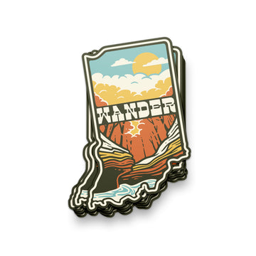 Wander Indiana Sticker