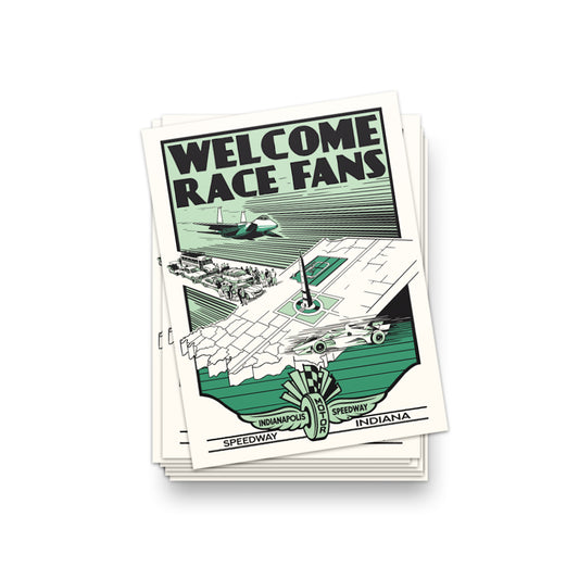 Vintage Welcome Race Fans Sticker