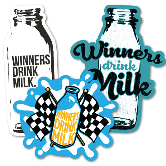 Winners Drink Milk Stickers- 3 Pack