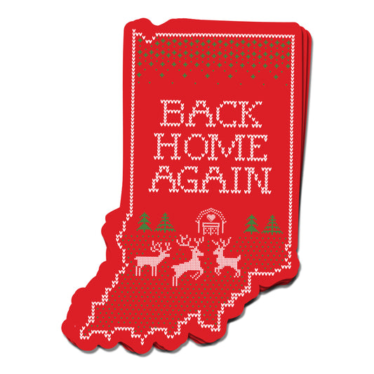 Back Home Again Christmas Sticker