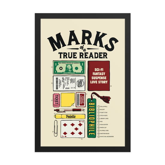 Marks of a True Reader Poster - United State of Indiana