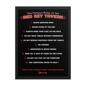 Red Key Rules Poster