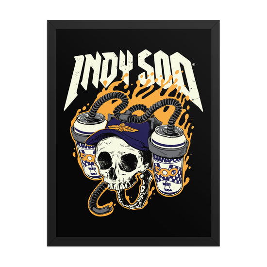 Indy 500 Skull Poster - United State of Indiana