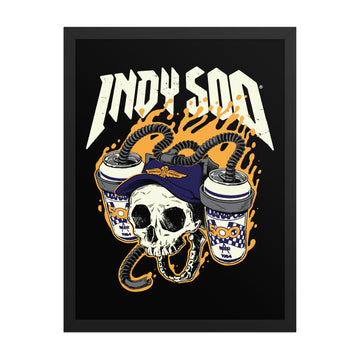 Indy 500 Skull Poster - United State of Indiana