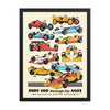 Indy Cars Through the Ages Poster - United State of Indiana