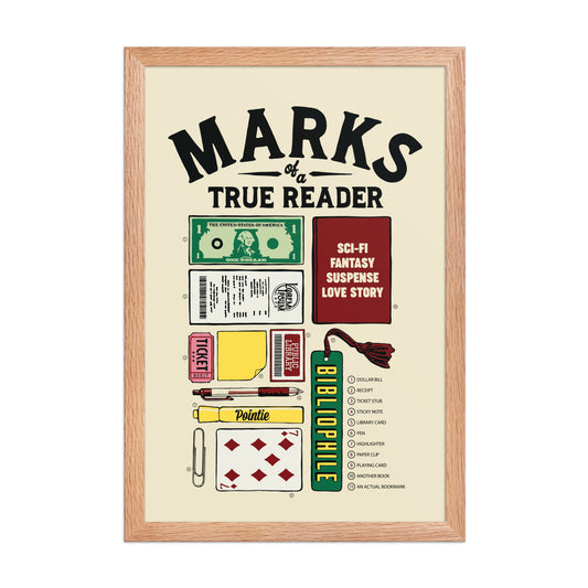 Marks of a True Reader Poster - United State of Indiana