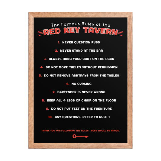 Red Key Rules Poster