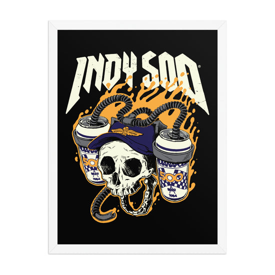 Indy 500 Skull Poster - United State of Indiana