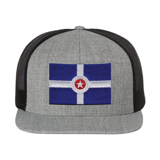 Indy Flag Flat Bill Trucker Cap