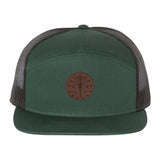 Leather Torch and Stars Trucker Cap