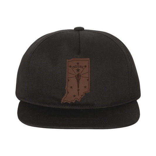 Leather Torch State Snapback Cap