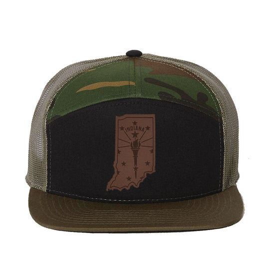 Leather Torch State Trucker Cap