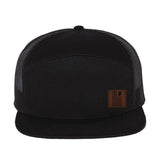 Leather USI Flag Trucker Cap