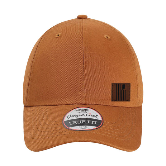 Leather USI Flag Dad Cap