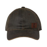 Leather USI Flag Rugged Blend Cap